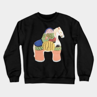 Cute Japanese Horse Girl Princess Warrior Crewneck Sweatshirt